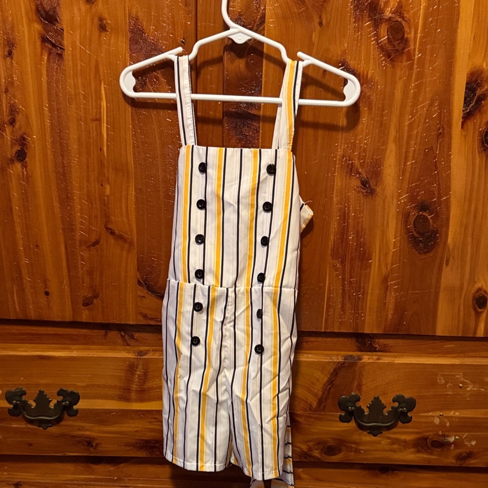 Striped Kids Overalls NWOT! Has A Few Marks on it look at last picture!